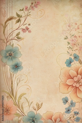 vintage retro fairy magic-lined page line pattern for text creative, backdrop, wallpaper