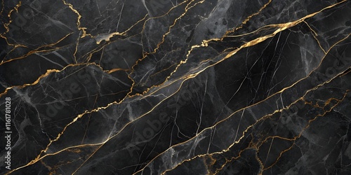 Black marmer or malmor  texture background with grey black marble and gold pattern. Wallpaper illustration