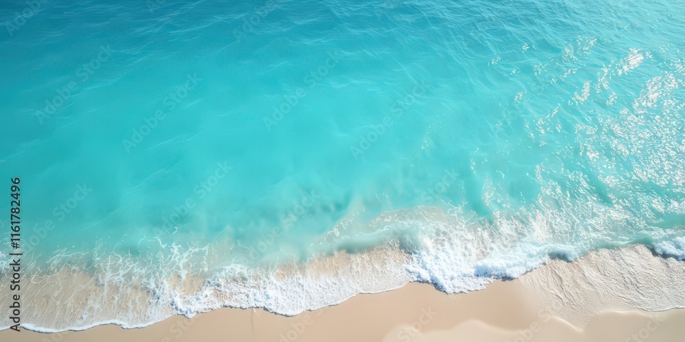 Azure Paradise: An aerial perspective unveils the captivating beauty of a pristine beach, where crystal-clear turquoise waters gently lap against the soft, white sands. The image evokes tranquility. Azure Paradise: An aerial perspective unveils the captivating beauty of a pristine beach, where crystal-clear turquoise waters gently lap against the soft, white sands. The image evokes tranquility.