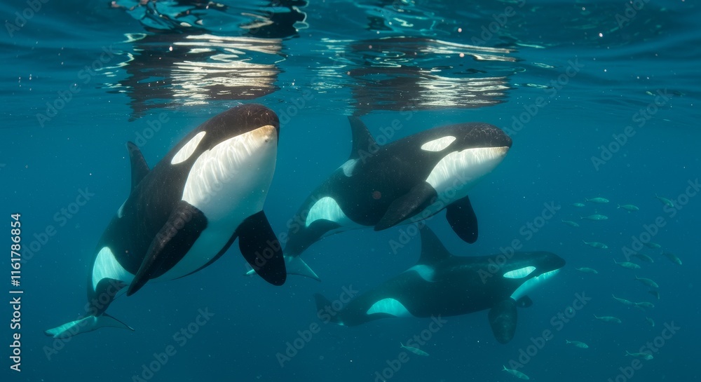 Obraz premium Majestic Killer Whale in Nature, beautiful whale in water