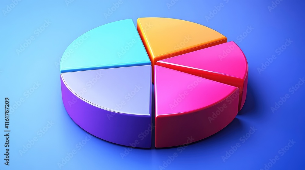 Obraz premium Colorful Pie Chart Diagrams for Business and Data Presentation