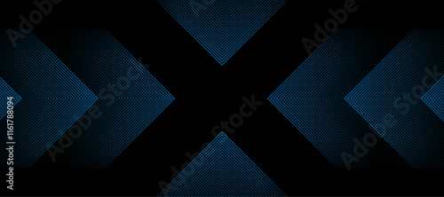 Directional background design with line | Abstract modern line design |  Arrow shape background design with blue gradient color