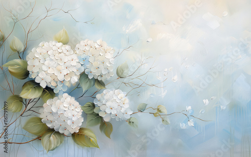 Retro style floral texture art background