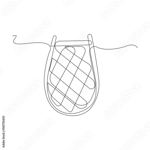 Simple hand-drawn kulo continuous line art. Vector illustration.