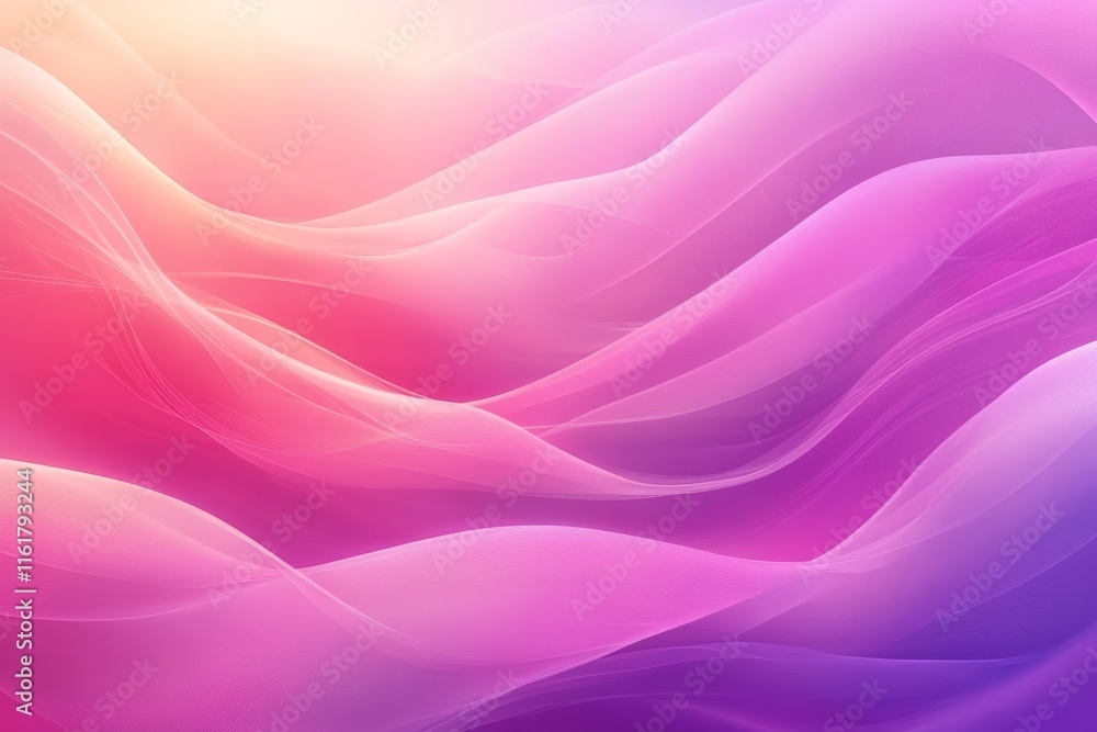 Obraz premium Abstract pink, purple, and orange wave background.