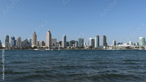 Cityscape of San Diego downtown, California, USA 4K