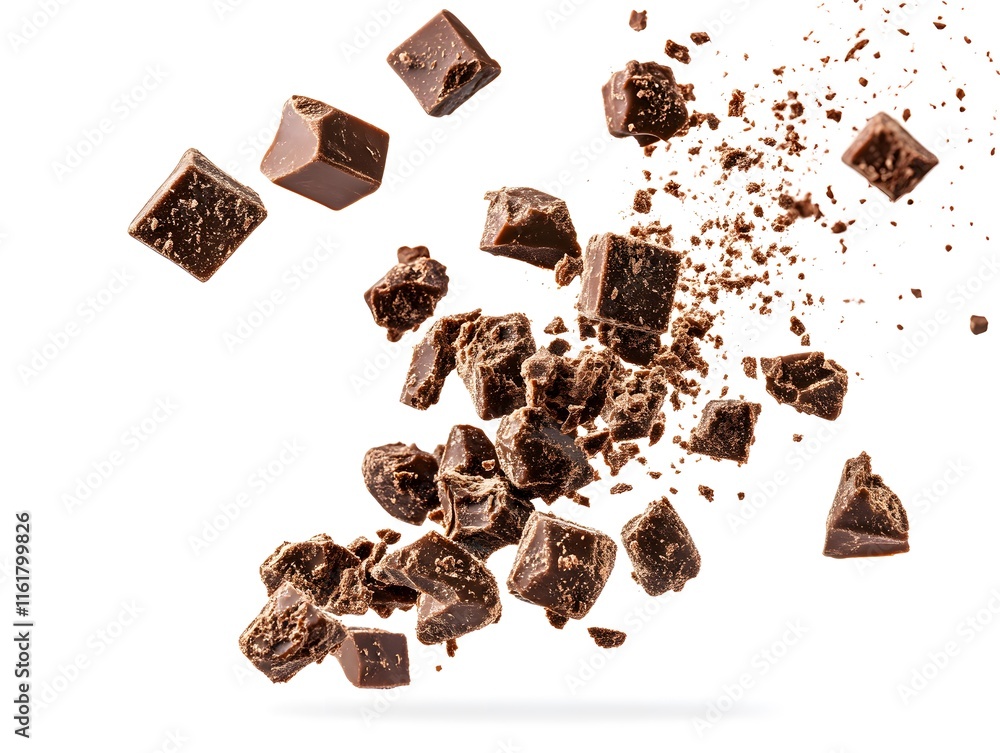 Dark Chocolate Explosion: A Dynamic, Richly Textured Image Dark Chocolate Explosion: A Dynamic, Richly Textured Image