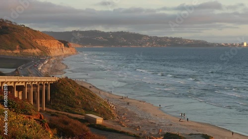 Sunset at the terry pine and del mar beach, 2024 spring, San Diego, CA