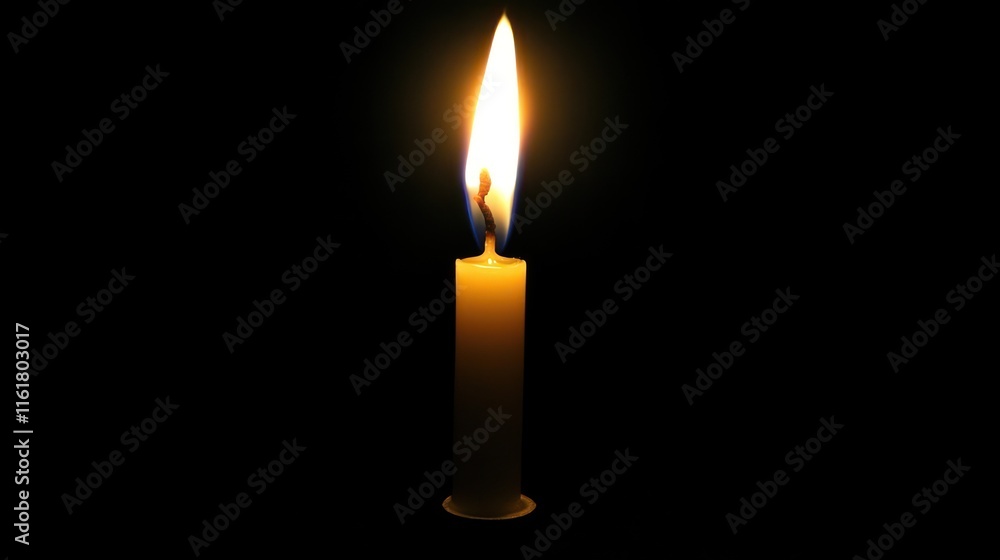 A lit candle stands alone against a dark background, symbolizing light and hope. A lit candle stands alone against a dark background, symbolizing light and hope.