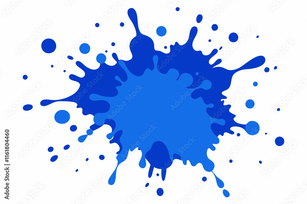 Naklejka premium Sapphire paint splatter on white background