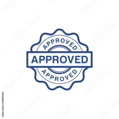 Approved Rubber Stamp icon vector design element templates simple and modern concept