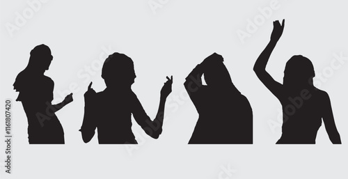 singer silhouette woman vector people