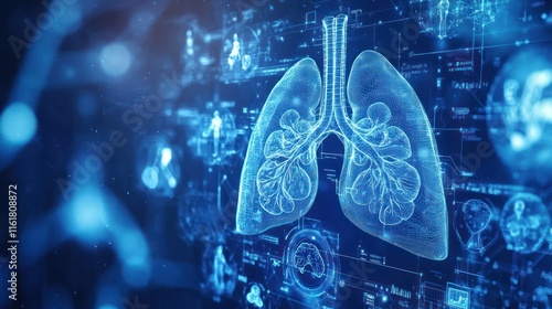 Digital Lungs: A 3D Model of Human Respiratory System in a Futuristic Medical Interface