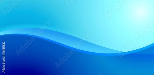 Abstract Blue Wave Background: Gradient, Smooth, Modern Design