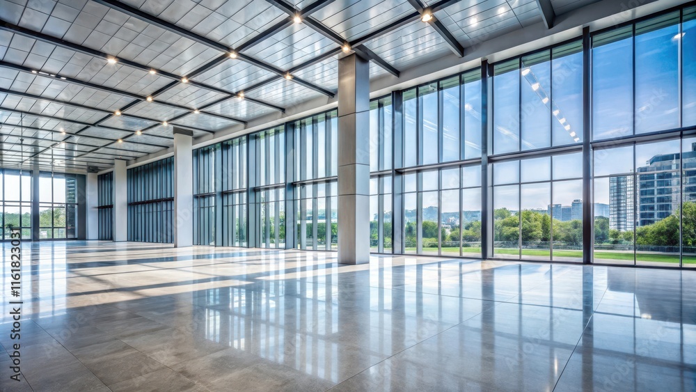 Empty modern building with large windows, modern, empty, building, windows, architecture, spacious, contemporary, industrial Empty modern building with large windows, modern, empty, building, windows, architecture, spacious, contemporary, industrial