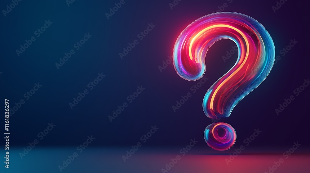 Glowing neon question mark on dark background. (1) Glowing neon question mark on dark background. (1)