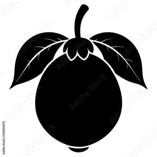 Photos Creative loquat silhouette vector art