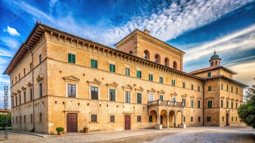 Historical Renaissance palace in Fabriano, Italy , Fabriano, Italy photo