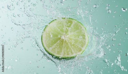 Lime Splash,  Refreshing Citrus Fruit in Water