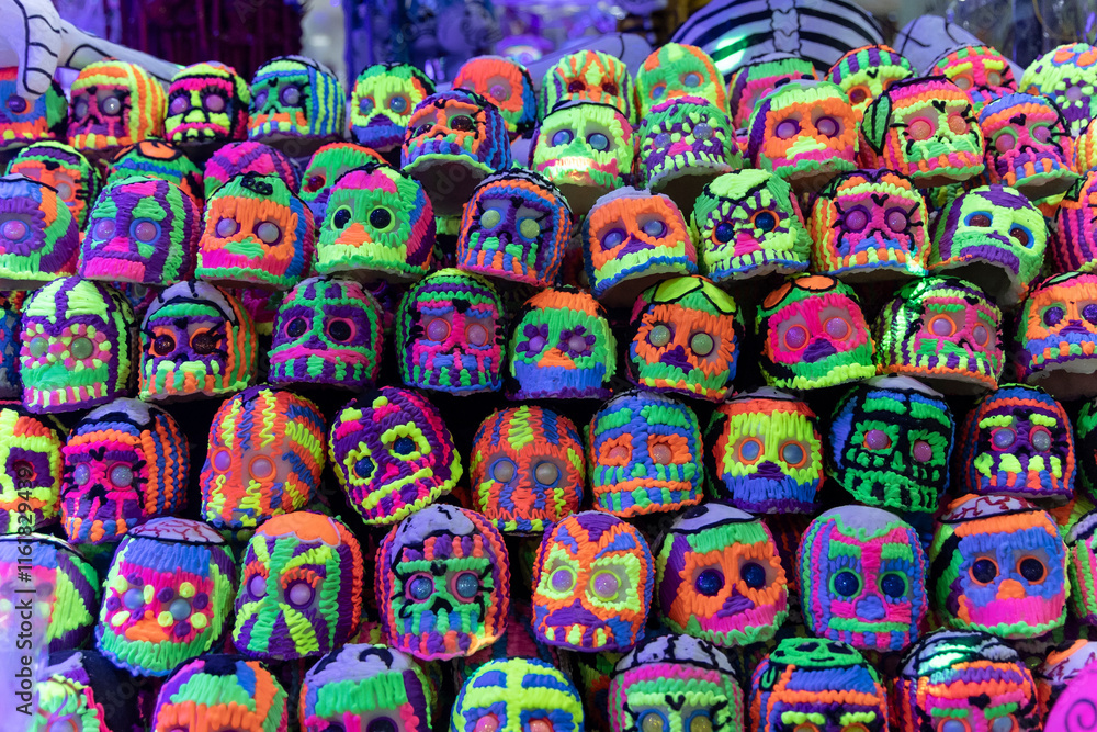 Fototapeta premium calaveras de ázucar mexicanas día de muertos 
