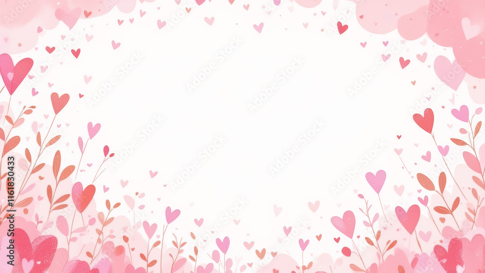 Illustration of a love cute draw background featuring romantic pink doodles and sweet, charming details. Illustration of a love cute draw background featuring romantic pink doodles and sweet, charming details.