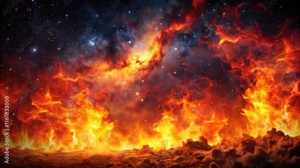 Blazing Inferno Night Sky , intense, vibrant, intense, vibrant, intensity, fiery light, radiance, blurred, dark sky Blazing Inferno Night Sky , intense, vibrant, intense, vibrant, intensity, fiery light, radiance, blurred, dark sky