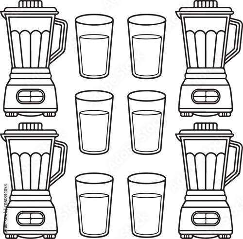 blender outline coloring page line art vector 