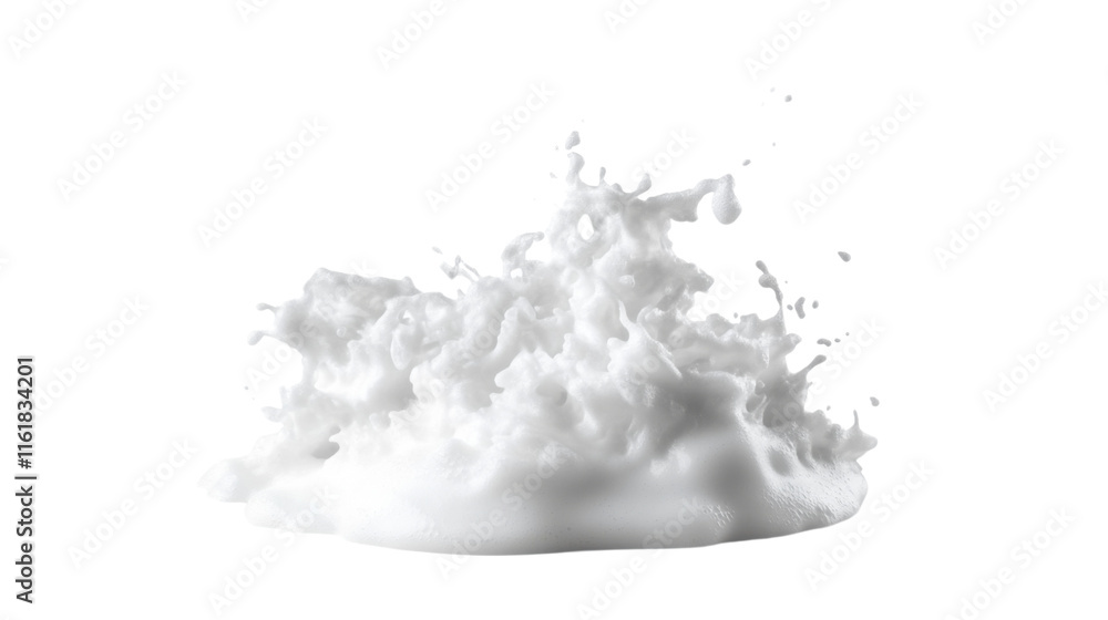 Obraz premium White foam, transparent background
