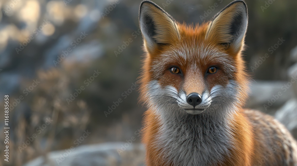Majestic Red Fox Portrait: A Captivating Look into the Wild Majestic Red Fox Portrait: A Captivating Look into the Wild