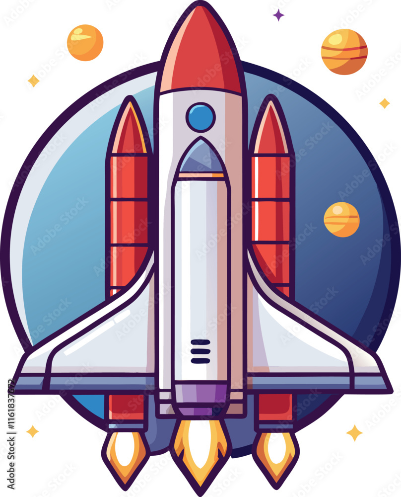 Fototapeta premium space shuttle vector
