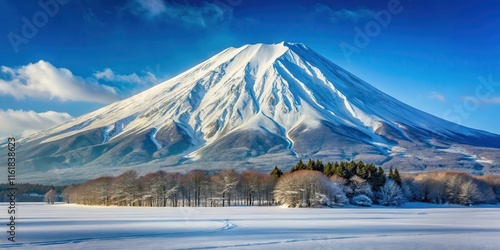 Snow-covered Mount Asama in winter, winter, Mount Asama, snow, cold, snow-capped, landscape, nature, Japan, volcano, outdoor, scenic photo