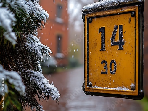 Snowy Day House Number Fourteen Thirty photo