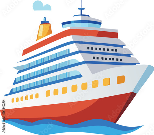 cruise ship vector