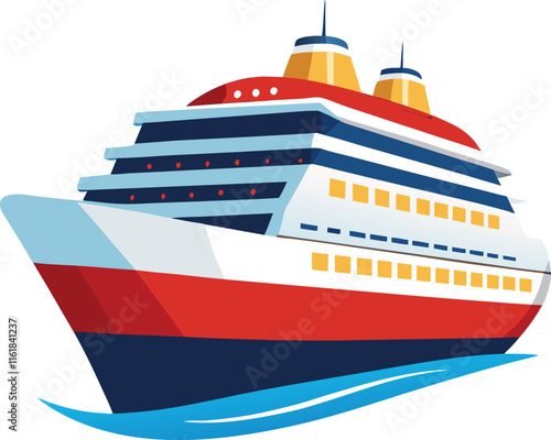 cruise ship vector
