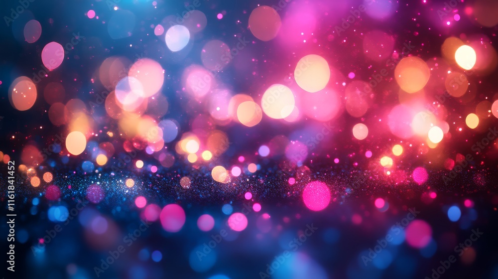 A vibrant display of colorful bokeh lights, creating a dreamy and festive atmosphere with shades of blue, pink, and purple. A vibrant display of colorful bokeh lights, creating a dreamy and festive atmosphere with shades of blue, pink, and purple.