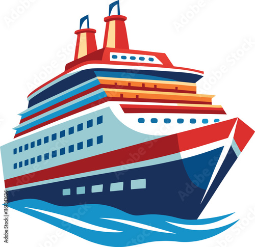 cruise ship vector