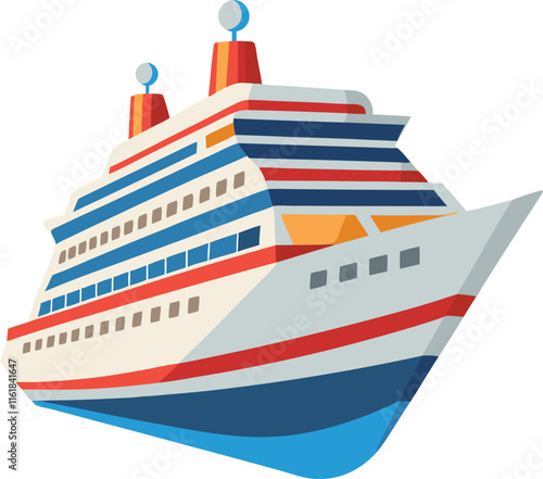 cruise ship vector