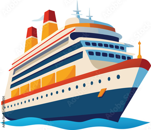 cruise ship vector