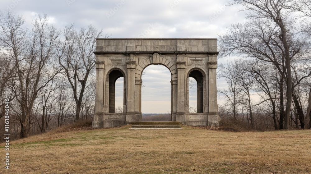 Fototapeta premium Monuments reflect historical significance.
