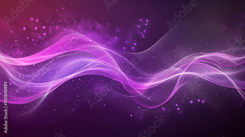 Neon colour purple lines on black background, Creative abstract wallpaper, banner, A vibrant abstract wave composition 