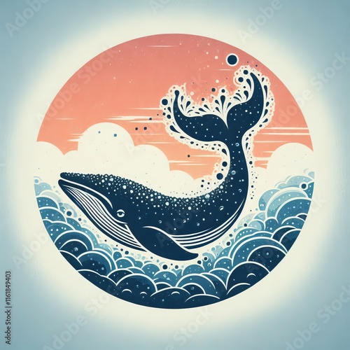 Whale Whale silhouette whale tail abstract whale photo