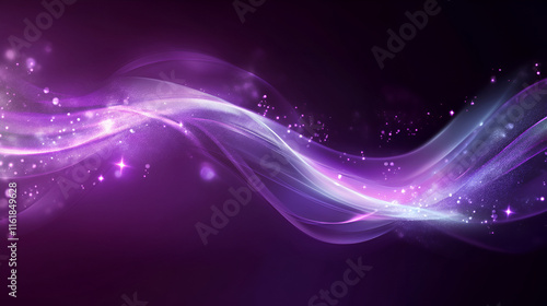 Neon colour purple lines on black background, Creative abstract wallpaper, banner, A vibrant abstract wave composition 