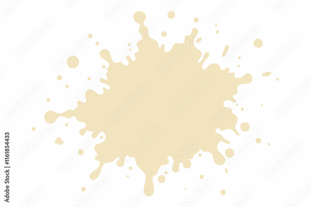 Fototapeta premium Ivory paint splatter on white background