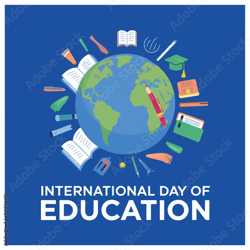 International Day of Education flyer,poster,card 12.eps