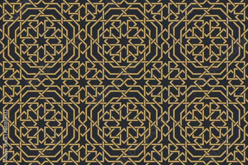 Seamless geometric pattern in authentic arabian style.