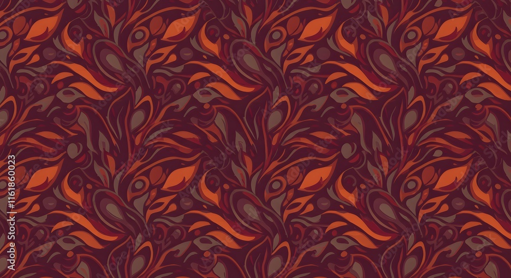 Seamless pattern with leaves. Abstract stylish background with stylized petals Seamless pattern with leaves. Abstract stylish background with stylized petals