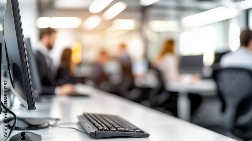Out of Focus Business Setting - Abstract blur of a business setting with people and office equipment.
Out of Focus Business Setting - Abstract blur of a business setting with people and office equipment.