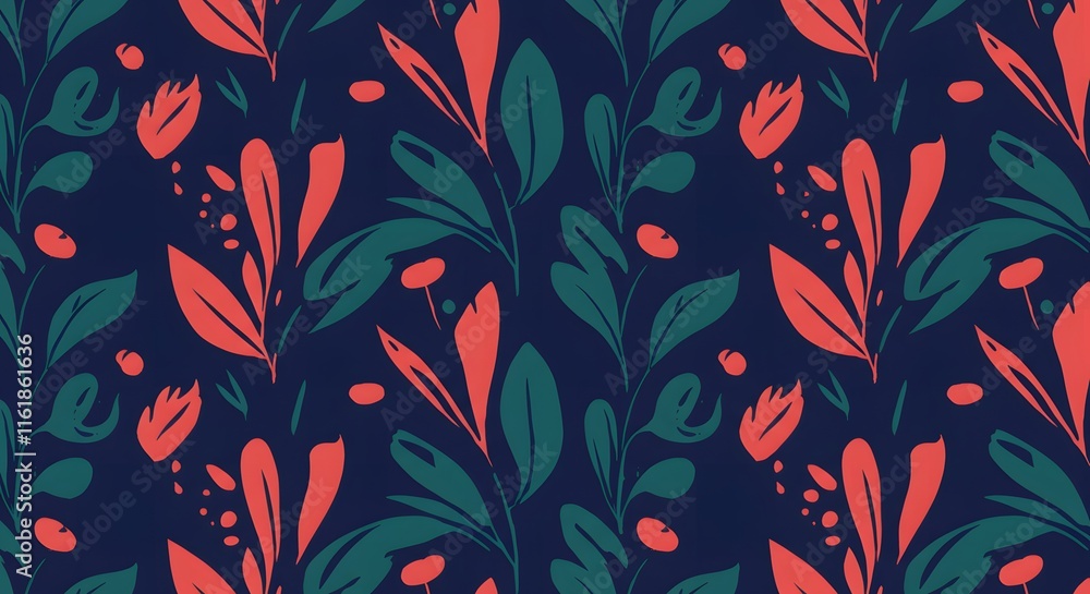 Seamless pattern with leaves. Abstract stylish background with stylized petals Seamless pattern with leaves. Abstract stylish background with stylized petals