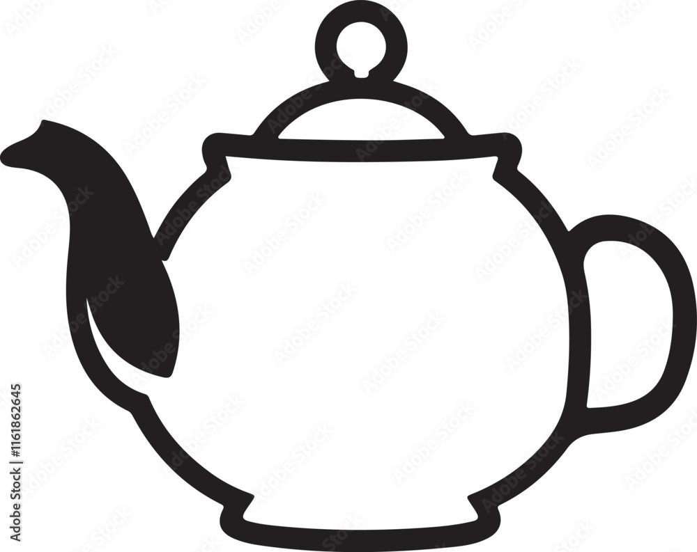 teapot icon silhouette is a minimal-style vector art illustration on a white background.
teapot icon silhouette is a minimal-style vector art illustration on a white background.