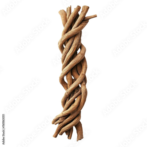 Twisted decorative wood pieces on a white isolated background. photo